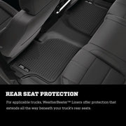 Husky Liners 2019 Ford Ranger SuperCrew Cab & SuperCab WeatherBeater Black Floor Liners Floor Mats offroad accessory | Iron Ridge Offroad