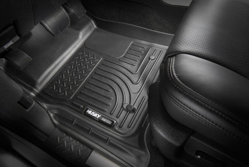 Husky Liners 2019 Ford Ranger SuperCrew Cab & SuperCab WeatherBeater Black Floor Liners Floor Mats offroad accessory | Iron Ridge Offroad