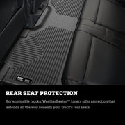 Husky Liners 2019+ Ford Ranger SuperCrew Cab Weatherbeater Black Front & 2nd Seat Floor Liners Floor Mats offroad accessory | Iron Ridge Offroad
