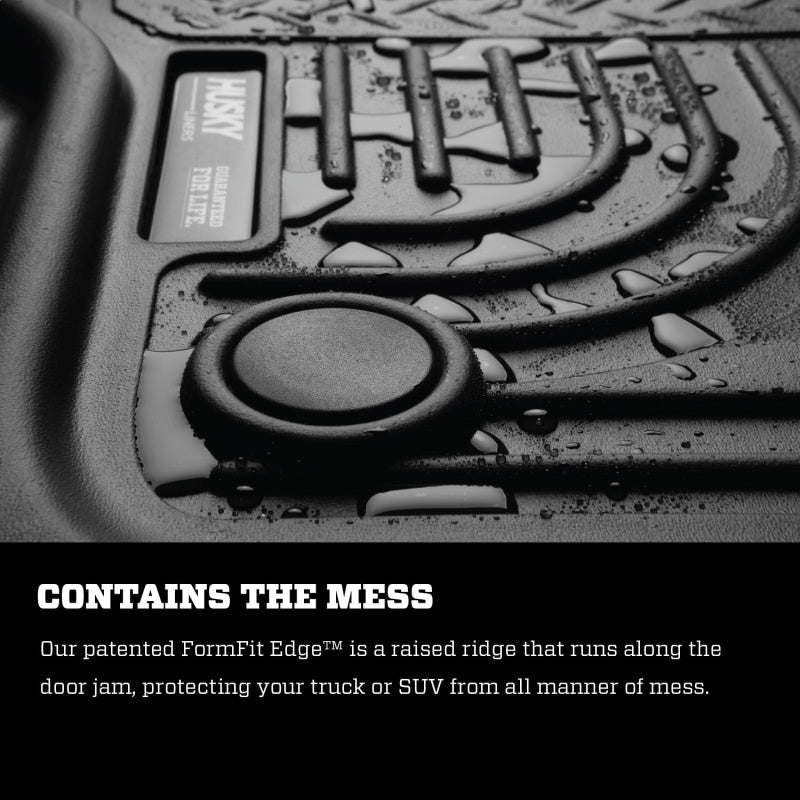 Husky Liners 2021 - 2025 Ford Bronco 2 Door Weatherbeater Front & 2nd Seat Floor Liners - Black Floor Mats offroad accessory | Iron Ridge Offroad