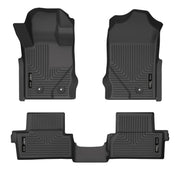 Husky Liners 2021 - 2025 Ford Bronco 2 Door Weatherbeater Front & 2nd Seat Floor Liners - Black Floor Mats offroad accessory | Iron Ridge Offroad