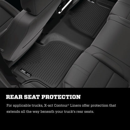 Husky Liners 2021 - 2025 Ford Bronco 2 Door X - Act 2nd Seat Floor Liner - Black Floor Mats offroad accessory | Iron Ridge Offroad