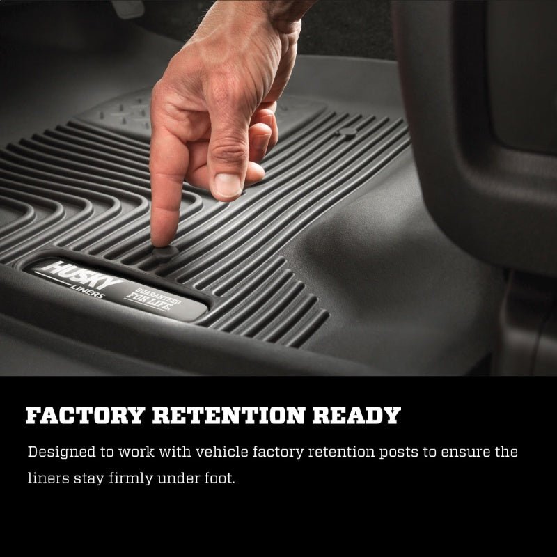 Husky Liners 2021 - 2025 Ford Bronco 4 Door X - Act 2nd Seat Floor Liner - Black Floor Mats offroad accessory | Iron Ridge Offroad
