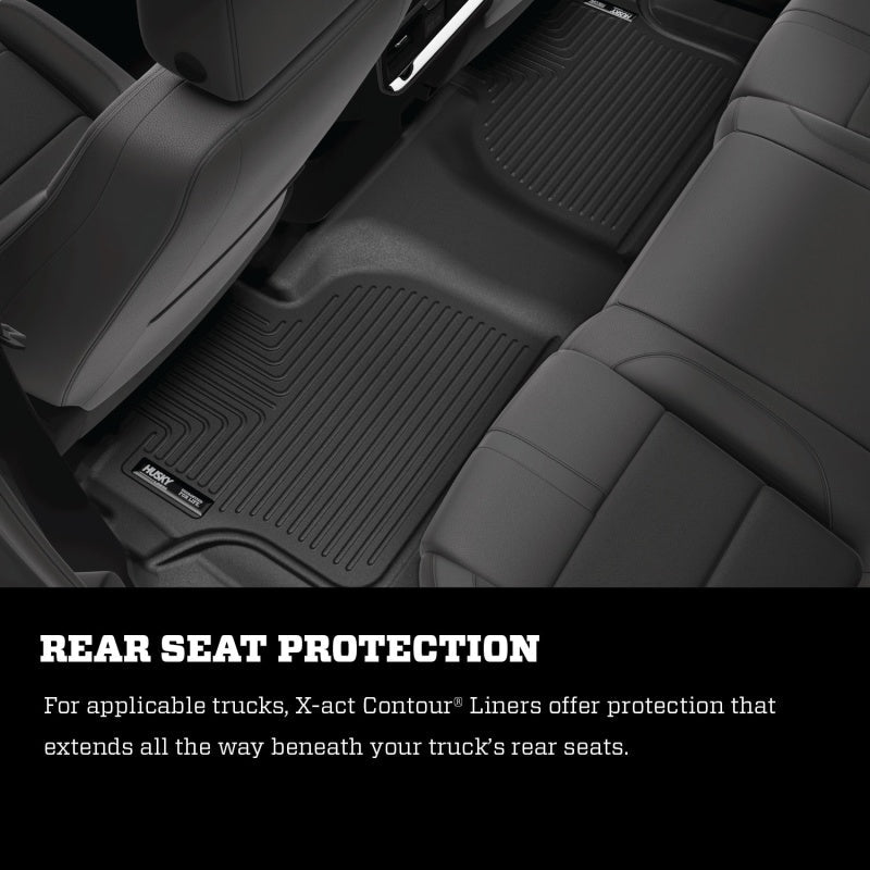 Husky Liners 21 - 22 Ford Bronco 2/4 Door X - Act Front Floor Liners - Black Floor Mats offroad accessory | Iron Ridge Offroad