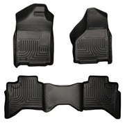 Husky Liners Black WeatherBeater Floor Liners (F&R): Dodge Ram 1500 / 1500 Classic (09-24) Floor Mats offroad accessory | Iron Ridge Offroad