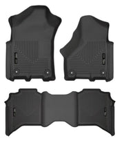 Husky Liners Black Weatherbeater Front and 2nd Seat Floor Liners: Ram 2500 / 3500 2019-2024 Floor Mats offroad accessory | Iron Ridge Offroad
