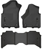 Husky Liners Black Weatherbeater Front and 2nd Seat Floor Liners: Ram 2500 / 3500 2019-2024 Floor Mats offroad accessory | Iron Ridge Offroad