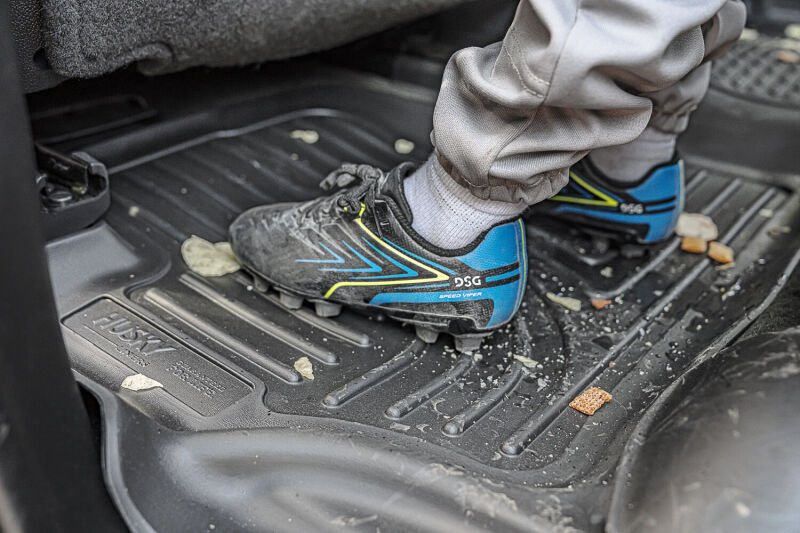 Husky Liners X-Act Contour Front & Second Seat Floor Liners | Chevrolet Silverado 1500 (19-23) / GMC Sierra (19-23) (54208) Floor Mats offroad accessory | Iron Ridge Offroad