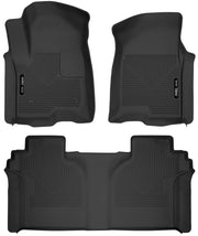 Husky Liners X-Act Contour Front & Second Seat Floor Liners | Chevrolet Silverado 1500 (19-23) / GMC Sierra (19-23) (54208) Floor Mats offroad accessory | Iron Ridge Offroad