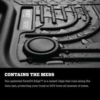Husky WeatherBeater Floor Liners Front & Rear Black 21 - 26 Ford Bronco 4 Door Floor Mats offroad accessory | Iron Ridge Offroad