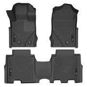 Husky WeatherBeater Floor Liners Front & Rear Black 21 - 26 Ford Bronco 4 Door Floor Mats offroad accessory | Iron Ridge Offroad