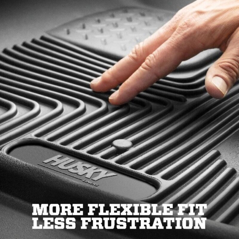 Husky X-Act Contour Black 2nd Seat Floor Liners | Chevrolet Silverado 1500 (19-23) / GMC Sierra 1500 (19-23) (54201) Floor Mats offroad accessory | Iron Ridge Offroad