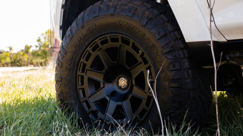 ICON Compass 17x8.5 6x5.5 0mm Offset 4.75in BS Satin Black Wheel Wheels offroad accessory | Iron Ridge Offroad