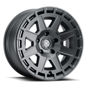 ICON Compass 17x8.5 6x5.5 0mm Offset 4.75in BS Satin Black Wheel Wheels offroad accessory | Iron Ridge Offroad