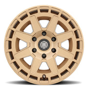 ICON Compass 17x8.5 6x5.5 0mm Offset 4.75in BS Satin Brass Wheel Wheels offroad accessory | Iron Ridge Offroad