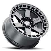 ICON Raider 17x8.5 6x5.5 0mm Offset 4.75in BS Satin Black Wheel Wheels offroad accessory | Iron Ridge Offroad