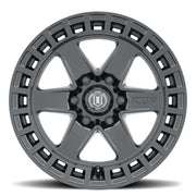 ICON Raider 17x8.5 6x5.5 0mm Offset 4.75in BS Satin Black Wheel Wheels offroad accessory | Iron Ridge Offroad