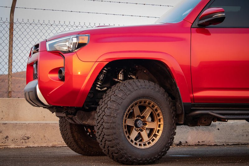 ICON Raider 17x8.5 6x5.5 0mm Offset 4.75in BS Satin Brass Wheel Wheels offroad accessory | Iron Ridge Offroad