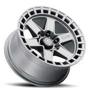 ICON Raider 17x8.5 6x5.5 0mm Offset 4.75in BS Titanium Wheel Wheels offroad accessory | Iron Ridge Offroad