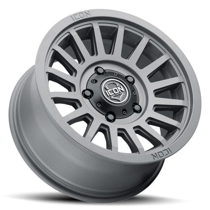 ICON Recon SLX 17x8.5 6x5.5 BP 25mm Offset 5.75in BS 95.1mm Bore Charcoal Wheel Wheels offroad accessory | Iron Ridge Offroad
