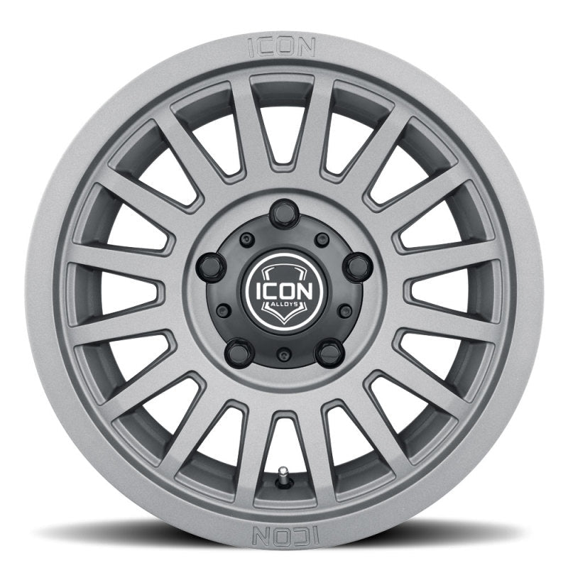 ICON Recon SLX 17x8.5 6x5.5 BP 25mm Offset 5.75in BS 95.1mm Bore Charcoal Wheel Wheels offroad accessory | Iron Ridge Offroad