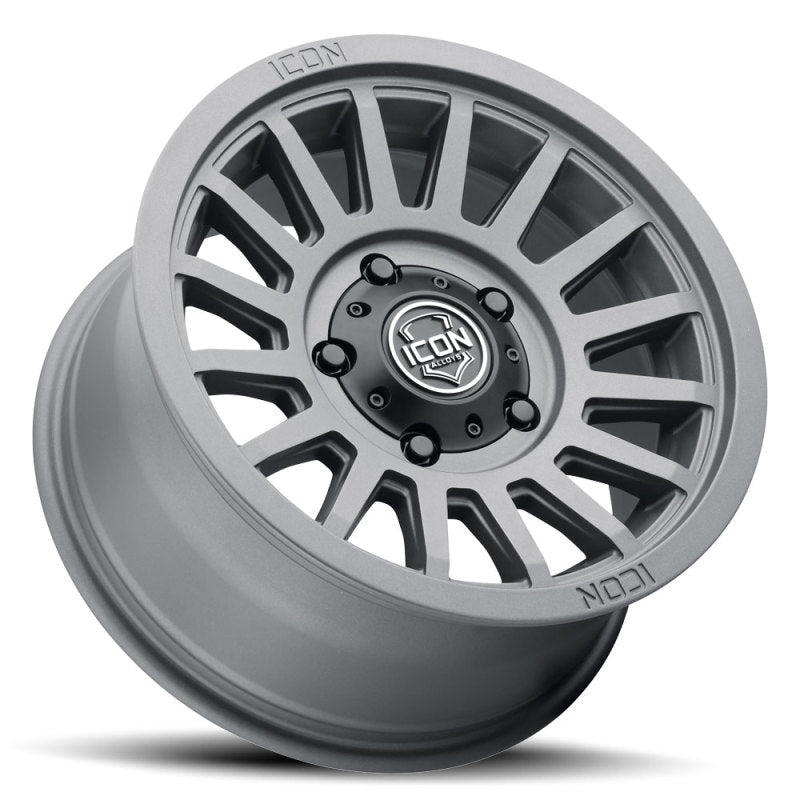 ICON Recon SLX 18x9 6x5.5 BP 0mm Offset 5in BS 106.1mm Hub Bore Charcoal Wheel Wheels offroad accessory | Iron Ridge Offroad