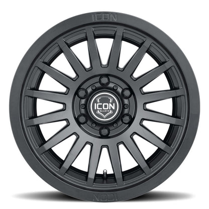 ICON Recon SLX 18x9 6x5.5 BP 0mm Offset 5in BS 106.1mm Hub Bore Satin Black Wheel Wheels offroad accessory | Iron Ridge Offroad