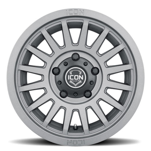 ICON Recon SLX 18x9 6x5.5 BP 25mm Offset 6in BS 95.1mm Hub Bore Charcoal Wheel Wheels offroad accessory | Iron Ridge Offroad