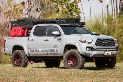 ICON Victory17x8.5 6x5.5 0mm Offset 4.75in BS Satin Black w/Red Tint Wheel Wheels offroad accessory | Iron Ridge Offroad