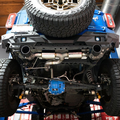 Injen SES Cat - Back Exhaust System Black Tips - 2021+ Ford Bronco 2.3L / 2.7L Exhaust offroad accessory | Iron Ridge Offroad