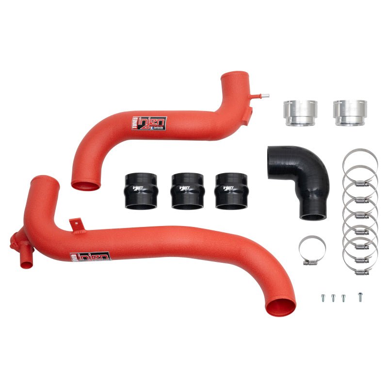 Injen SES Intercooler Pipes Wrinkle Red - 2021 - 2024 Ford Bronco 2.3L Forced Induction offroad accessory | Iron Ridge Offroad