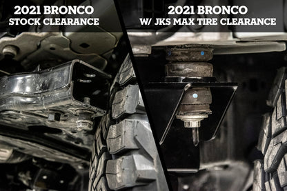 JKS Manufacturing Max Tire Clearance Kit - 2021+ Ford Bronco Fabrication offroad accessory | Iron Ridge Offroad