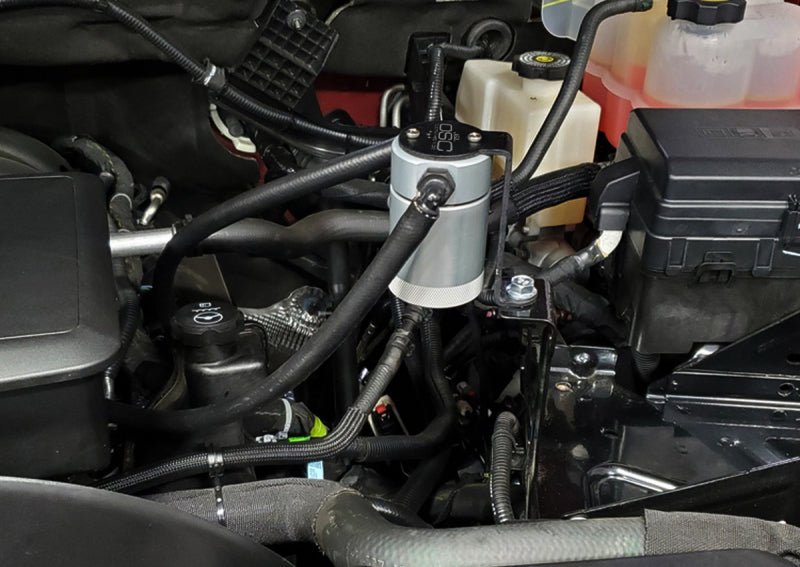 J&L 20-26 Chevy Silverado/GMC Sierra 2500/3500 6.6L Drivers Side Oil Separator | Chevrolet Silverado (20-26) / GMC Sierra (20-26) (3089D-C) Engine Components offroad accessory | Iron Ridge Offroad