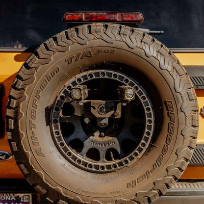 KC HiLiTES 2021+ Ford Bronco Spare Tire Carrier Light Mount w/ M12x1.5 Lug Nuts Lights offroad accessory | Iron Ridge Offroad
