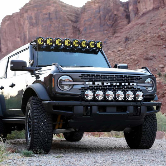 KC HiLiTES 21+ Ford Bronco Gravity LED Pro6 Light Bar Kit - 39 Inches Lights offroad accessory | Iron Ridge Offroad