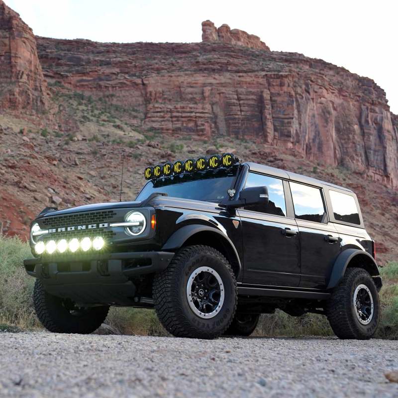 KC HiLiTES 21+ Ford Bronco Gravity LED Pro6 Light Bar Kit - 39 Inches Lights offroad accessory | Iron Ridge Offroad
