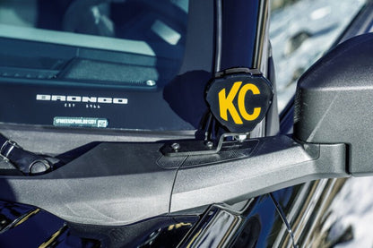 KC HiLiTES 7333 Ford Bronco Ditch Light Mounting Bracket Set - Heavy - Duty Steel, Textured Black Finish Lights offroad accessory | Iron Ridge Offroad