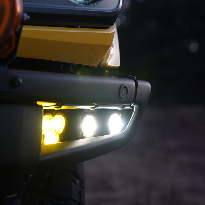KC HiLiTES FLEX ERA 3 Dual Mode SAE Fog Light Pocket Kit - 2021+ Ford Bronco Lights offroad accessory | Iron Ridge Offroad