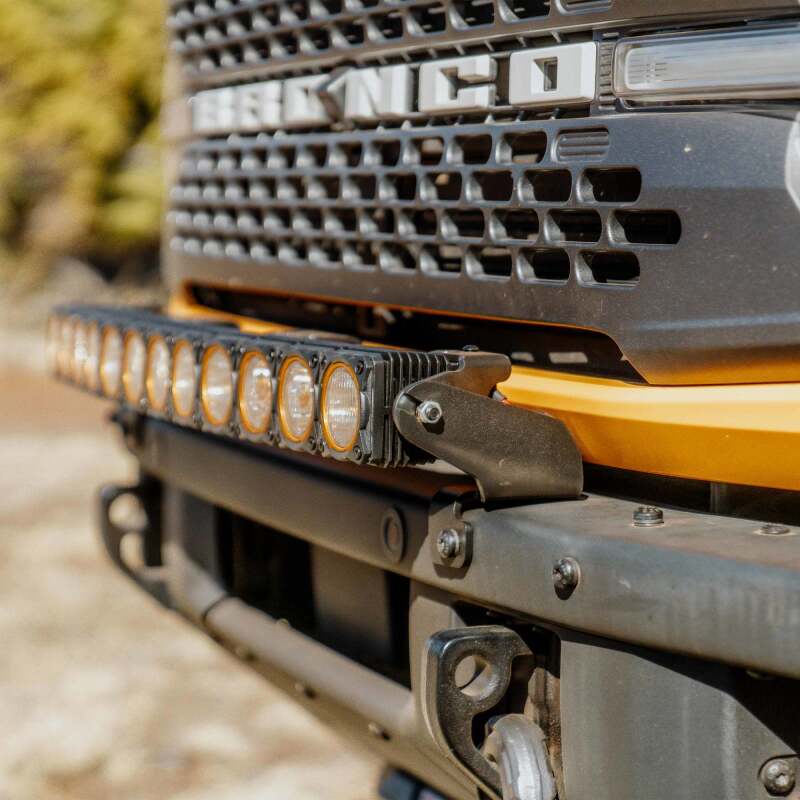 KC HiLiTES Front Bumper Light Bar Mount 30 in FLEX ERA LED 2021+ Ford Bronco Lights offroad accessory | Iron Ridge Offroad