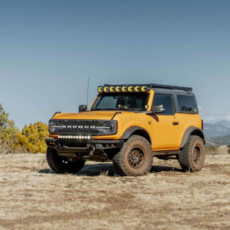 KC HiLiTES Front Bumper Light Bar Mount 30 in FLEX ERA LED 2021+ Ford Bronco Lights offroad accessory | Iron Ridge Offroad