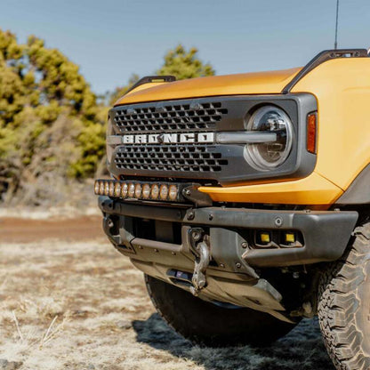KC HiLiTES Front Bumper Light Bar Mount 30 in FLEX ERA LED 2021+ Ford Bronco Lights offroad accessory | Iron Ridge Offroad
