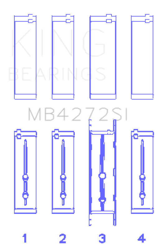 King Engine Bearings Holden Alloytec Main Bearing Set | Chevrolet Colorado / GMC Canyon (15-22) (MB4272SI.026) Engine Components offroad accessory | Iron Ridge Offroad