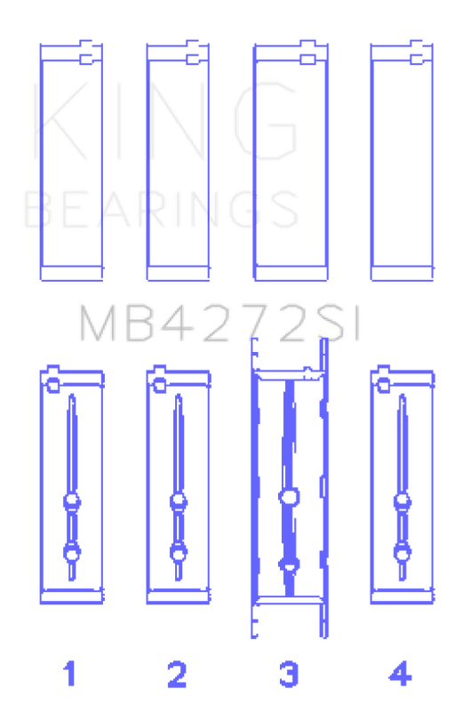 King Engine Bearings Holden Alloytec Main Bearing Set | Chevrolet Colorado / GMC Canyon (15-22) (MB4272SI.026) Engine Components offroad accessory | Iron Ridge Offroad