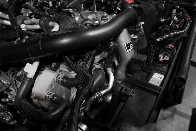 K&N 2023 Ford Bronco Raptor 3.0L V6 Aluminum Charge Pipe Kit - Gunmetal Gray Forced Induction offroad accessory | Iron Ridge Offroad