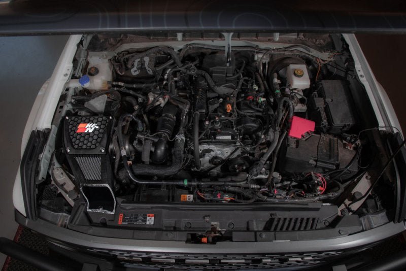 K&N Performance DryFlow Air Intake System - 2021+ Ford Bronco 2.3L Air Intake Systems offroad accessory | Iron Ridge Offroad