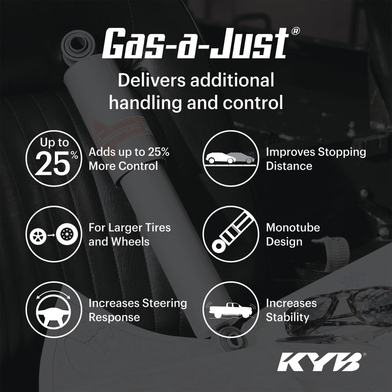 KYB Excel-G Monotube Rear Shock | Chevy Silverado / GMC Sierra 1500 (07-24) (555055) Suspension offroad accessory | Iron Ridge Offroad