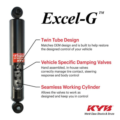 KYB Excel-G Rear Shock | Chevrolet Silverado 1500 / GMC Sierra 1500 (19-21) (3440237) Suspension offroad accessory | Iron Ridge Offroad