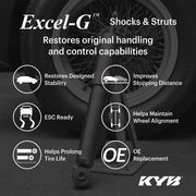 KYB Excel-G Rear Shock | Chevrolet Silverado 1500 / GMC Sierra 1500 (19-21) (3440237) Suspension offroad accessory | Iron Ridge Offroad
