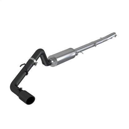MBRP 2019 - 2023 Ford Ranger Ecoboost 2.3L 4in OD Tip Single Side Exit 3in Black Coated Cat Back Exhaust offroad accessory | Iron Ridge Offroad