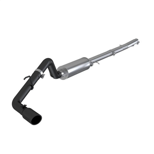 MBRP 2019 - 2023 Ford Ranger Ecoboost 2.3L 4in OD Tip Single Side Exit 3in Black Coated Cat Back Exhaust offroad accessory | Iron Ridge Offroad